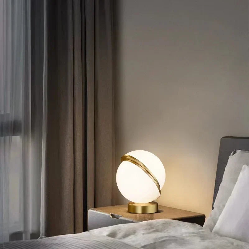 Scandinavian SnowGlobe Lamp - Elegant White Globe Shape