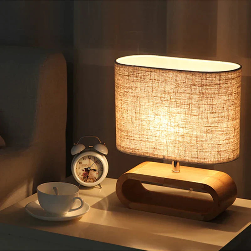 Scandinavian Wooden Table Lamp – Elegant and Handmade