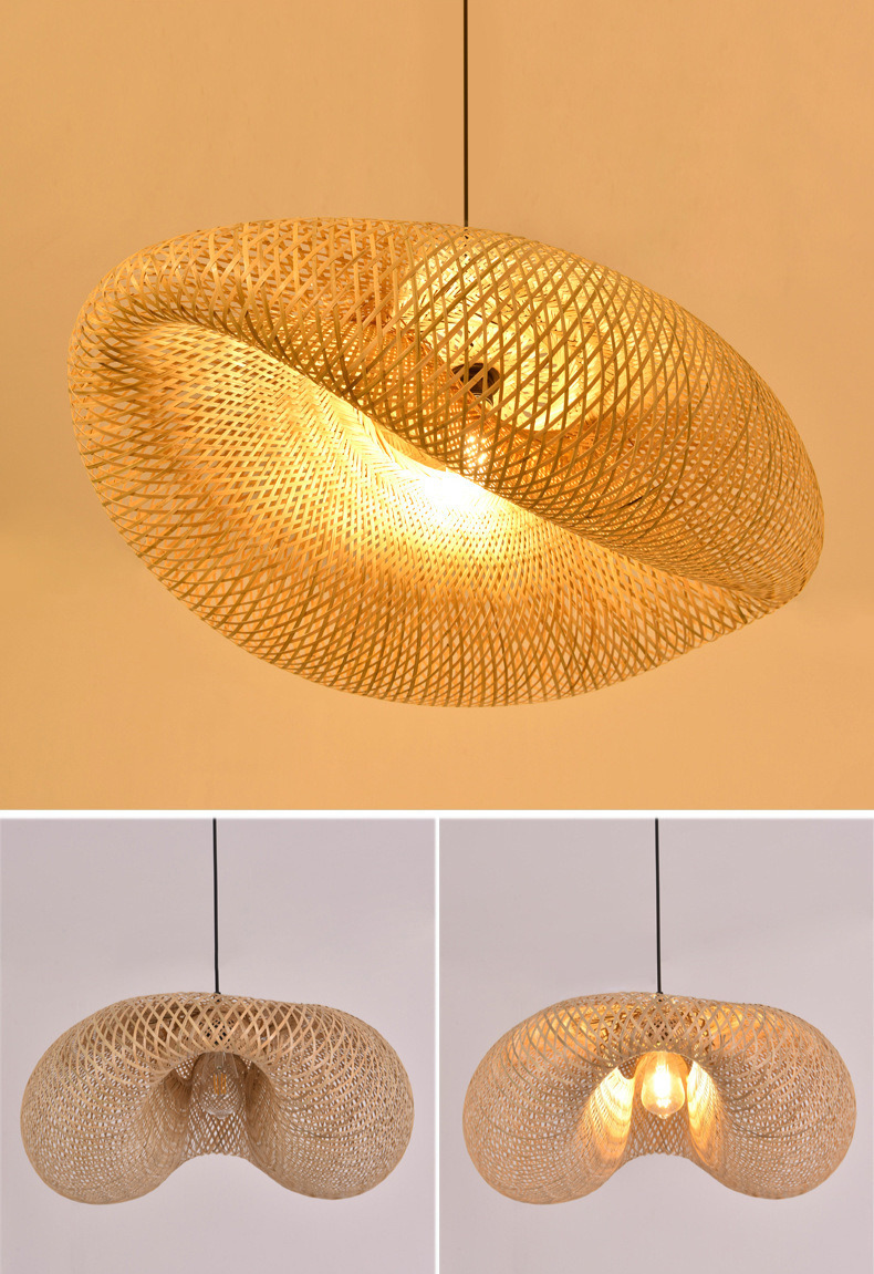 BambooLife Ceiling Lamp - Handwoven Bamboo Shade for a Warm Interior