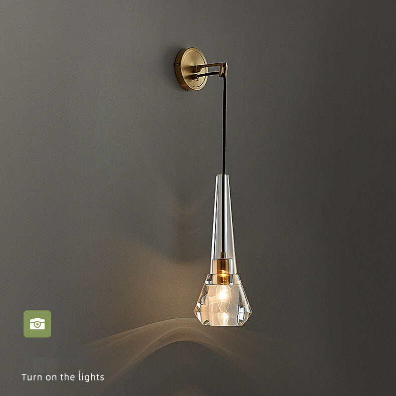 Luxe CrystalGlow Vägglampa med Kristallglas – Modern Design