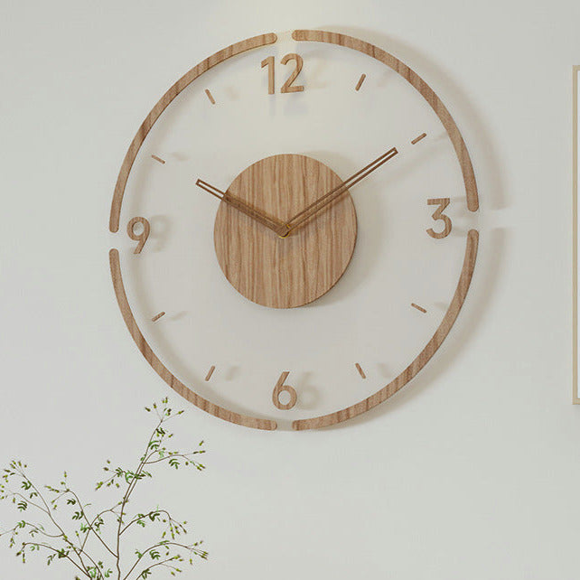 NatureTime - Rustic Wooden Wall Clock 35 cm