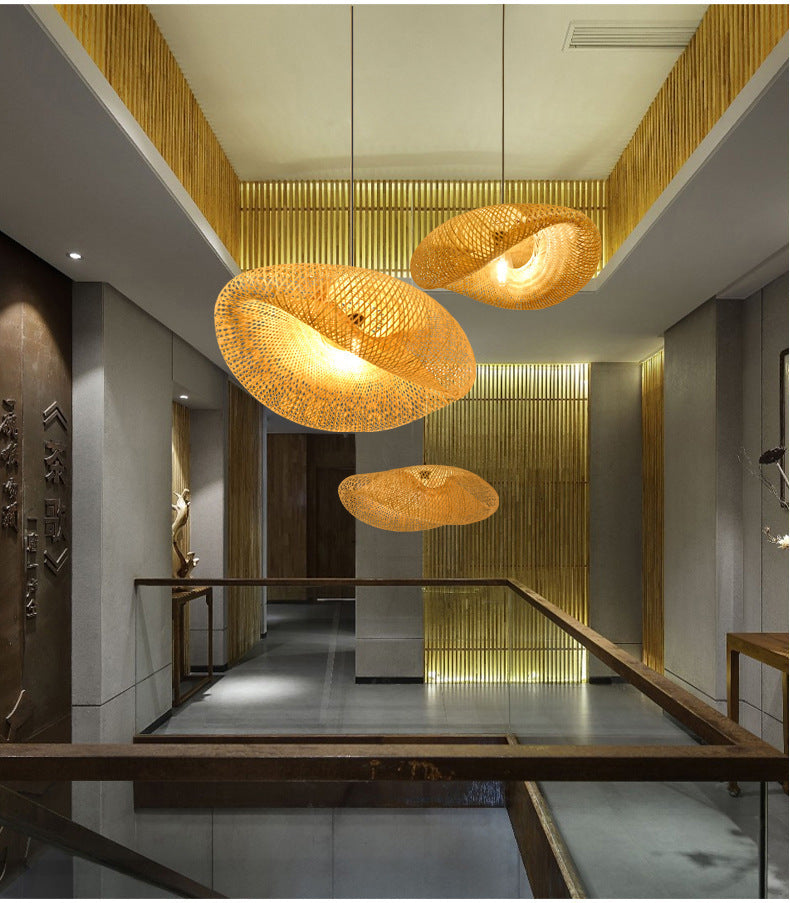 BambooLife Ceiling Lamp - Handwoven Bamboo Shade for a Warm Interior