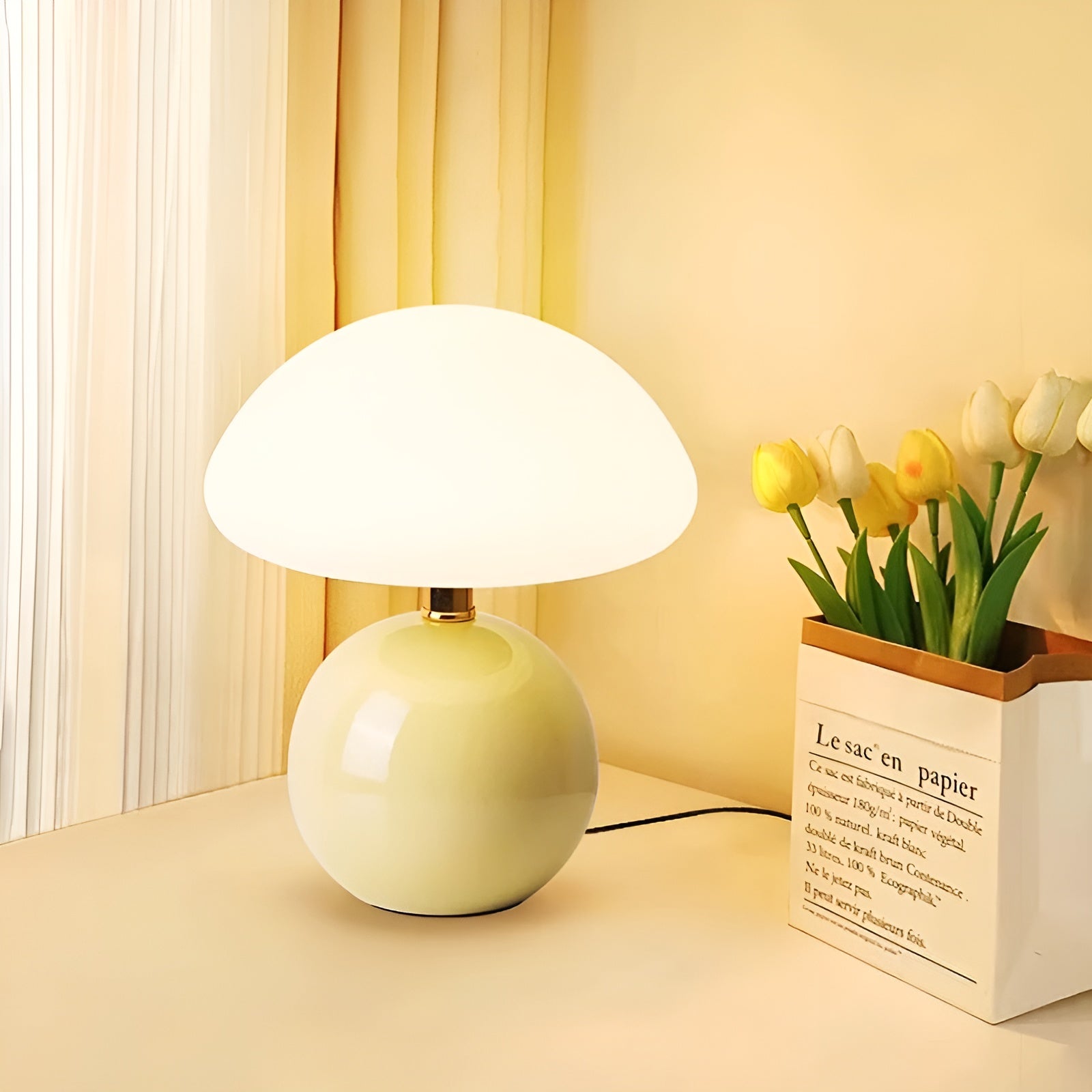 Elegant Mushroom LED Lamp – Warm Light &amp; Luxurious Atmosphere