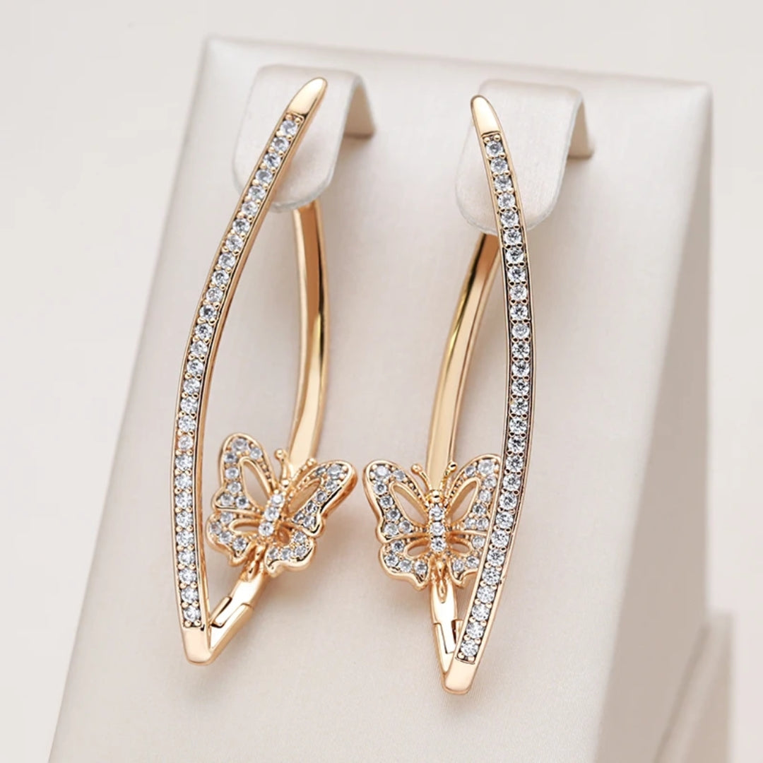 Sparkling Butterfly Earrings - Elegant and Playful!
