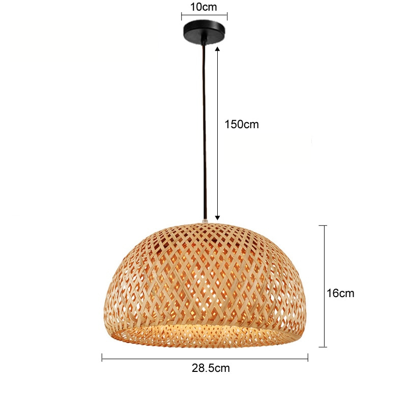 BambooLife Ceiling Lamp - Handwoven Bamboo Shade for a Warm Interior