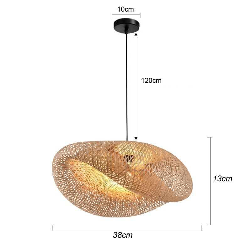 BambooLife Ceiling Lamp - Handwoven Bamboo Shade for a Warm Interior