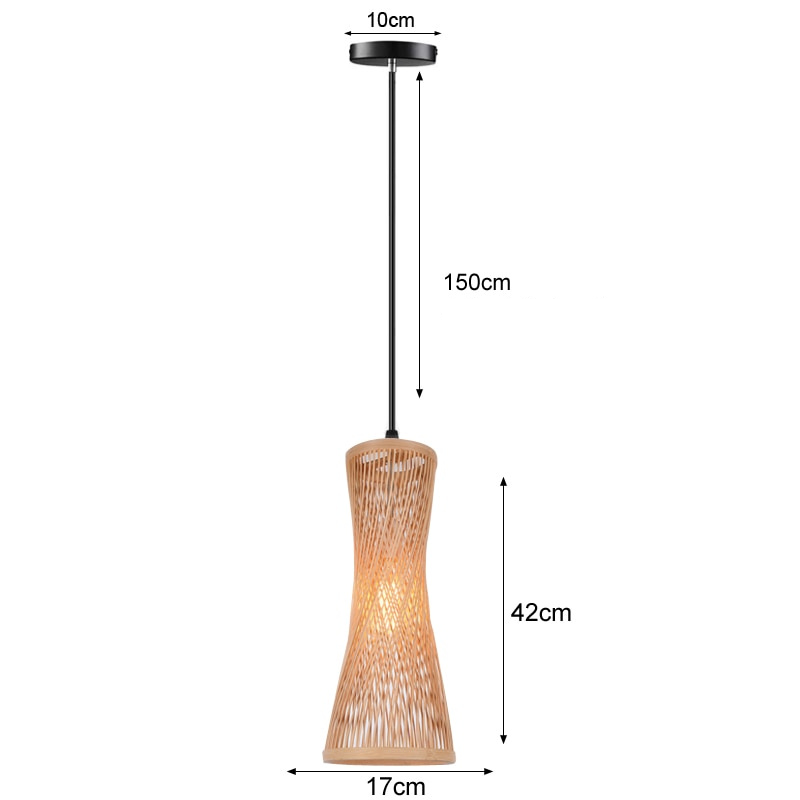 BambooLife Ceiling Lamp - Handwoven Bamboo Shade for a Warm Interior