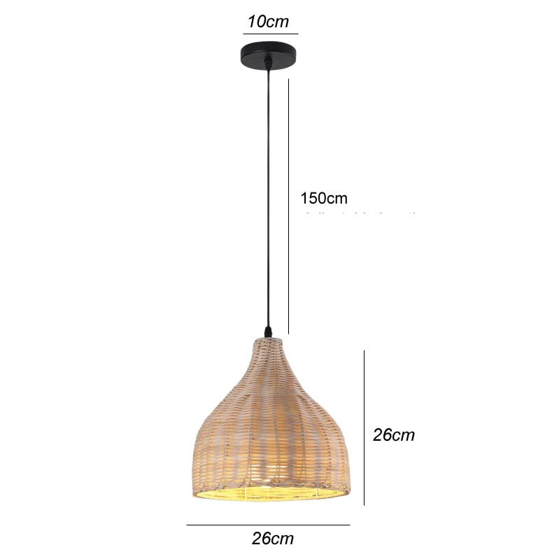 BambooLife Ceiling Lamp - Handwoven Bamboo Shade for a Warm Interior