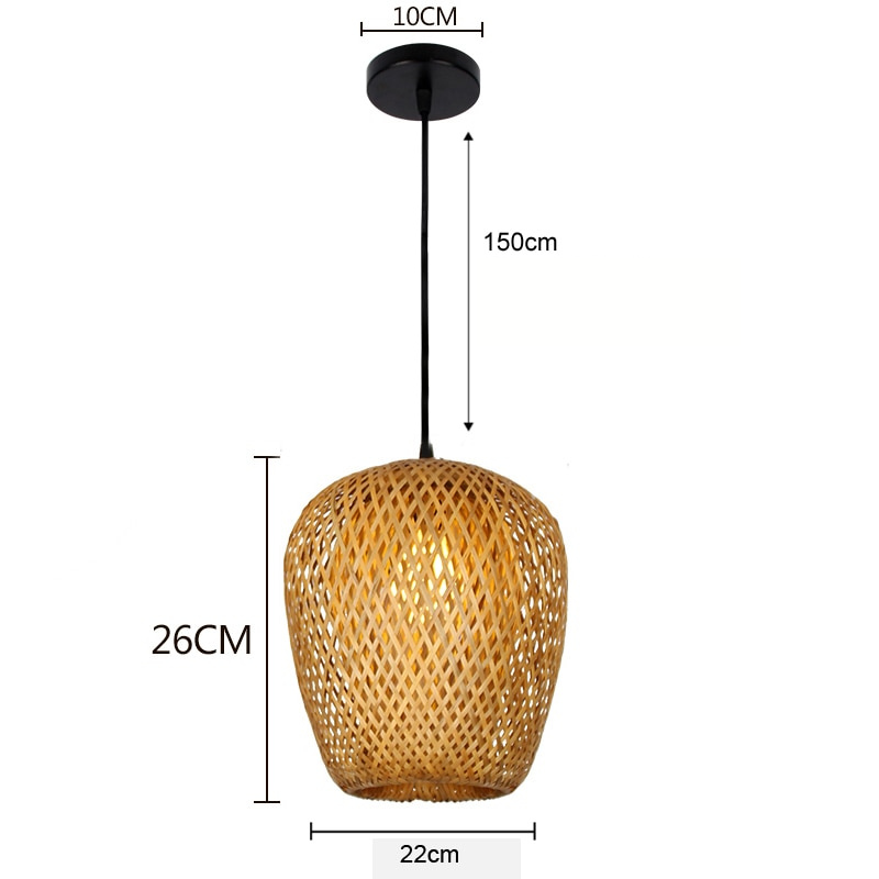 BambooLife Ceiling Lamp - Handwoven Bamboo Shade for a Warm Interior