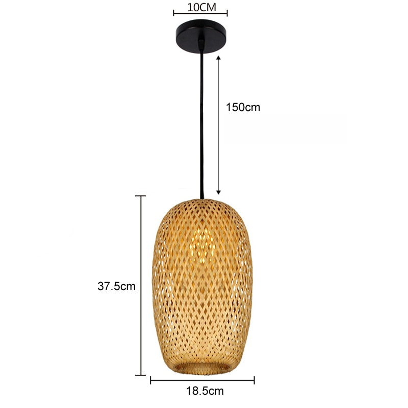 BambooLife Ceiling Lamp - Handwoven Bamboo Shade for a Warm Interior