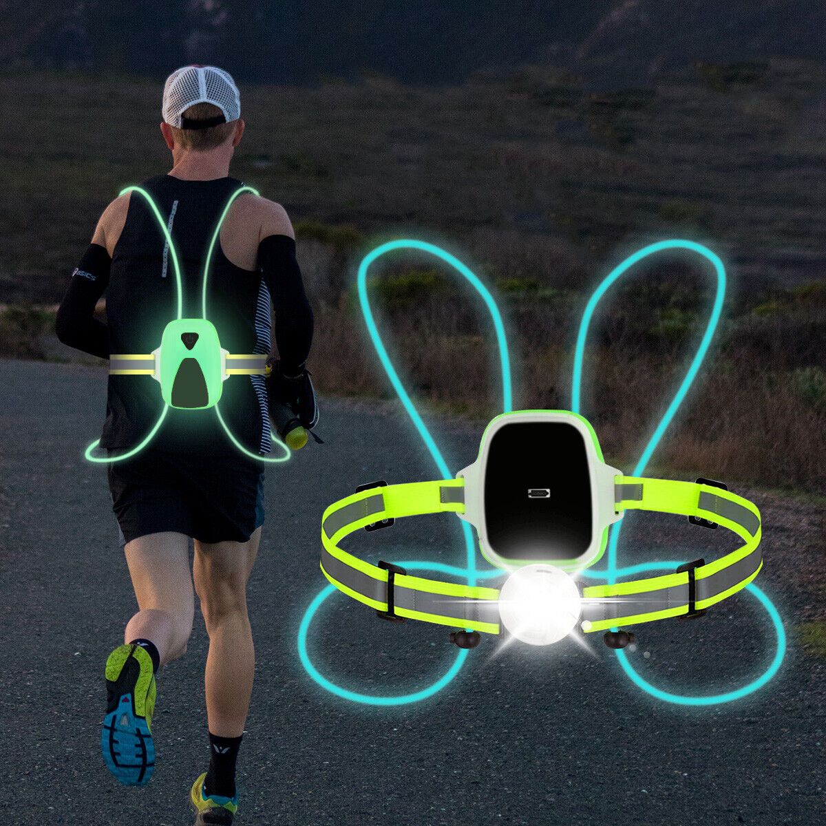ReflectGlow - Illuminated running safety vest for outdoor use