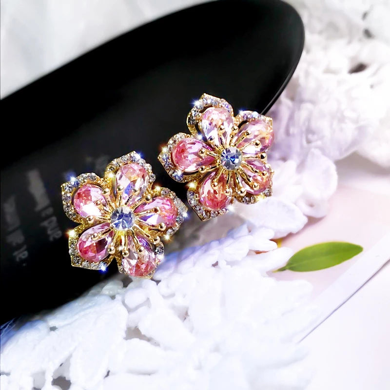 Jasmin Sterling Zirconia Rainbow Earrings - A Sparkling Complement to Your Look! 