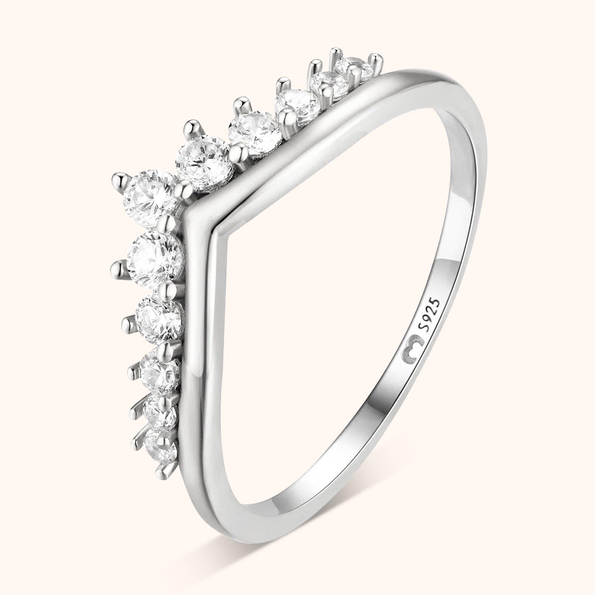 Allegra Zirconia Crown Ring - A Touch of Elegance