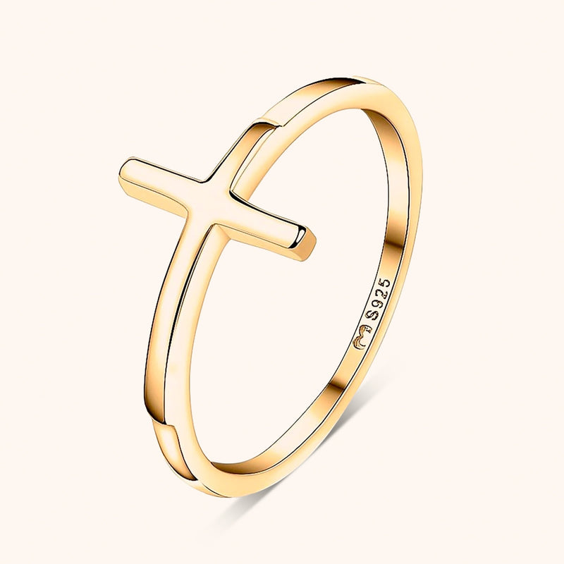 Chic Amélie Ring med Korsdetalj