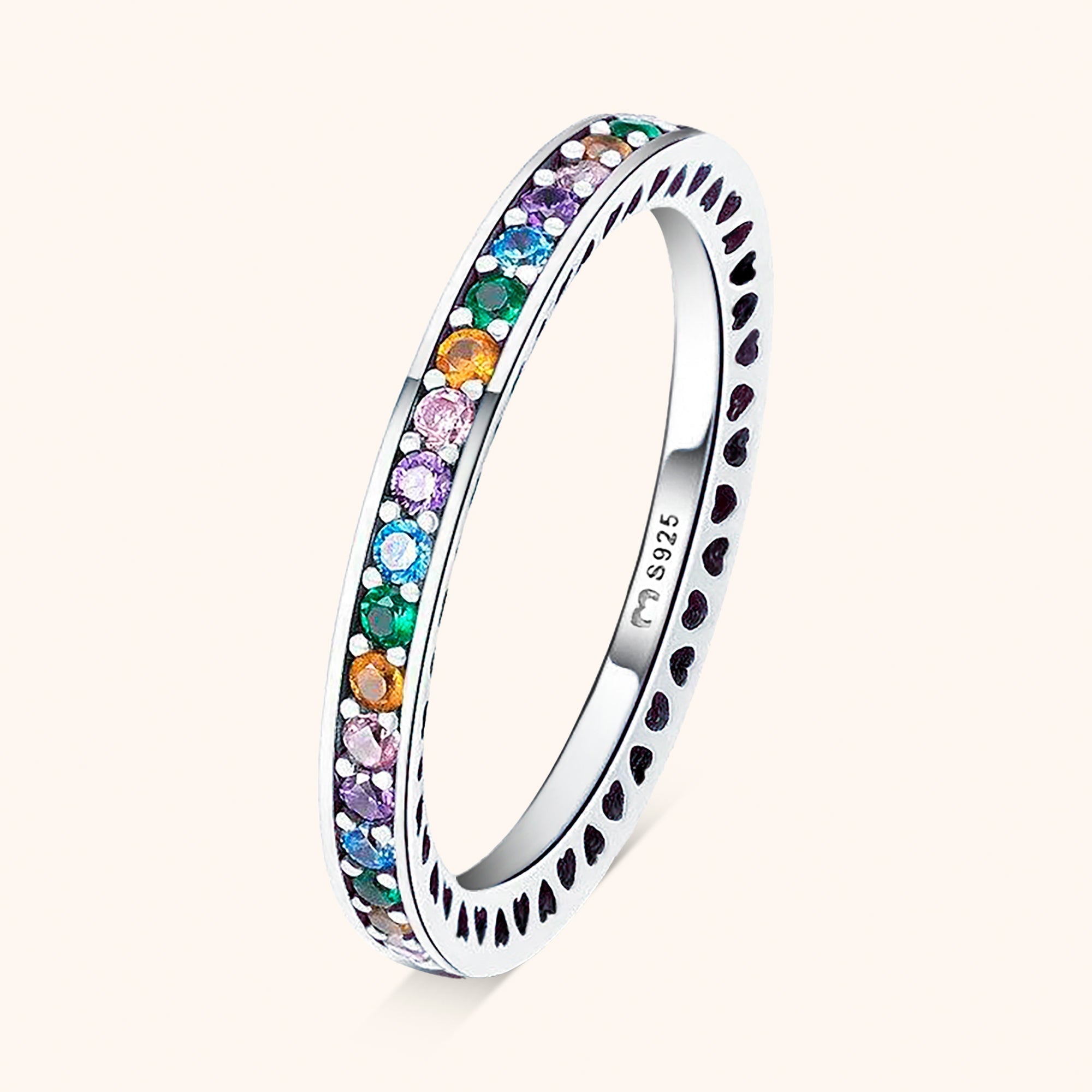 Elegant Aurora Rainbow Ring - A Colorful Jewelry Experience