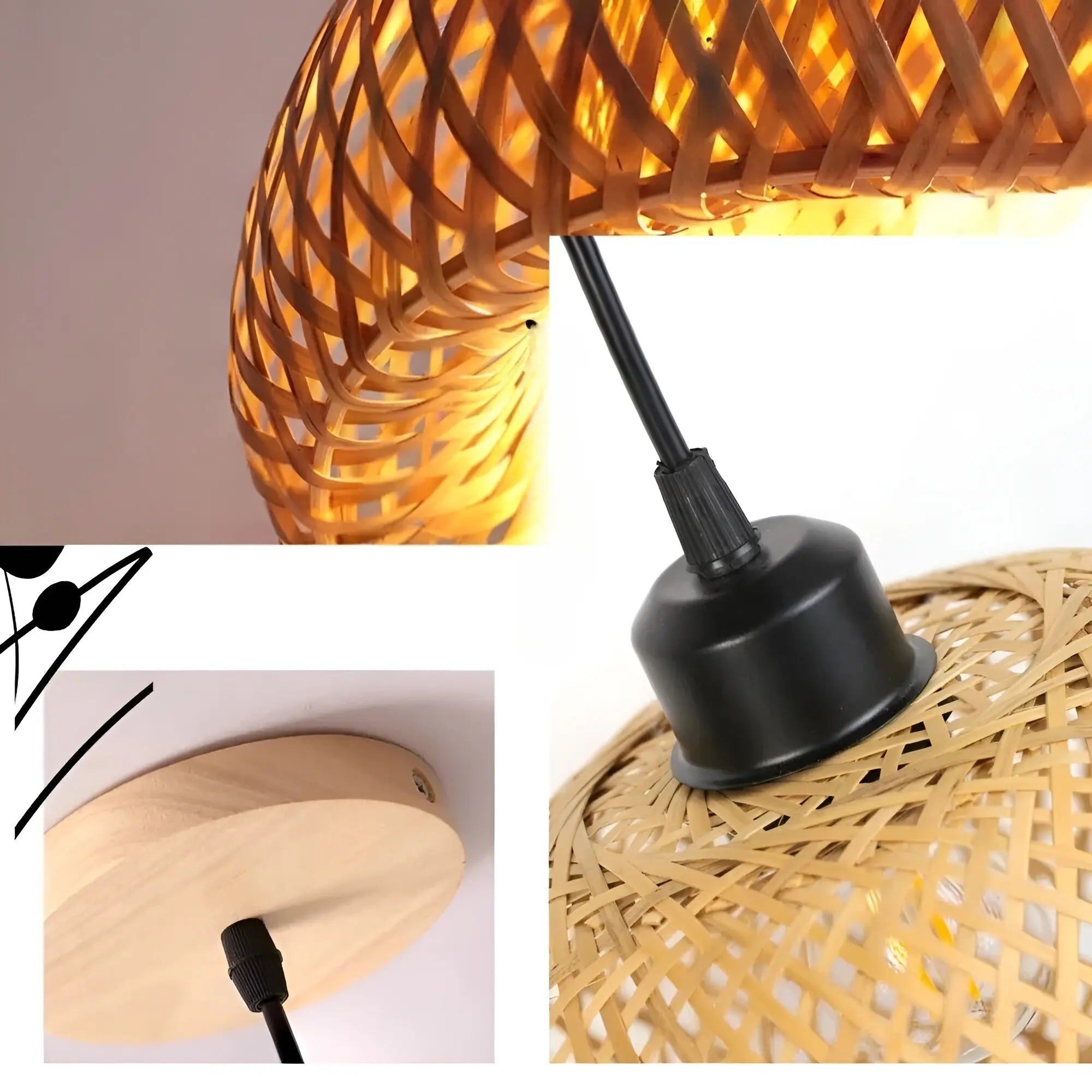 Elegant Rotan Pendant Lamp: LUXURY Lighting for Every Room