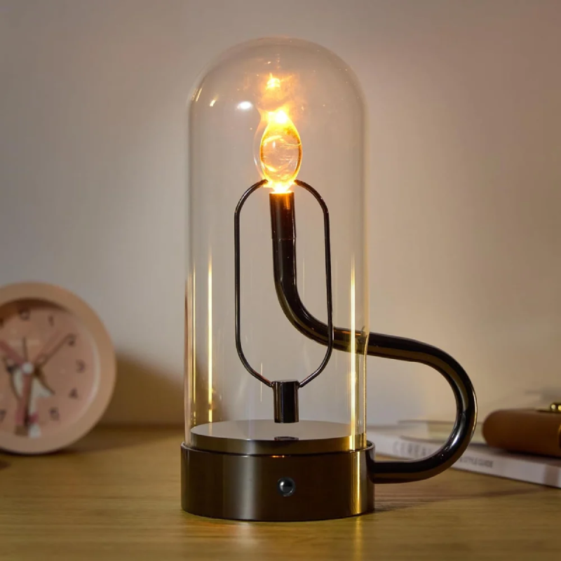 FlameGlow – Elegant Portable Lighting Solution with Wireless Charging