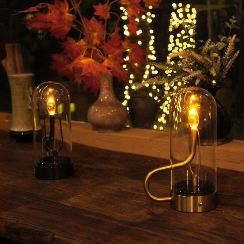 FlameGlow – Elegant Portable Lighting Solution with Wireless Charging