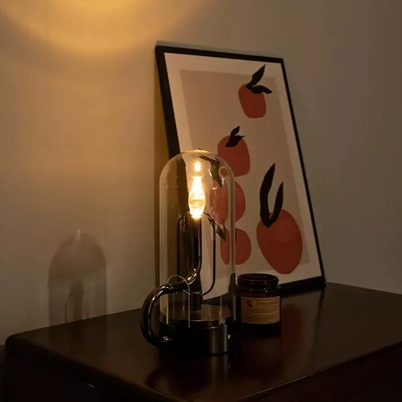 FlameGlow – Elegant Portable Lighting Solution with Wireless Charging