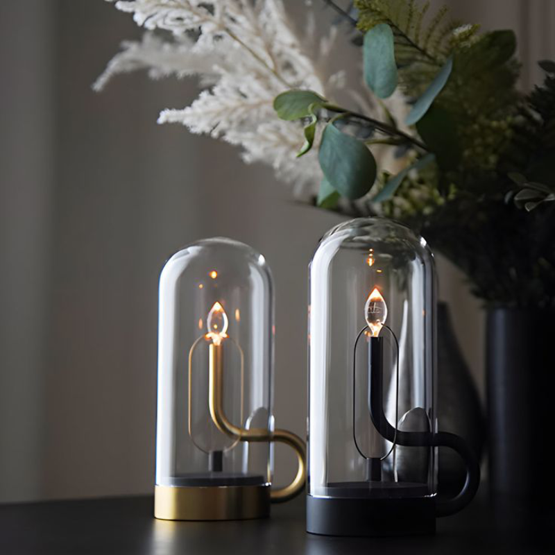 FlameGlow – Elegant Portable Lighting Solution with Wireless Charging