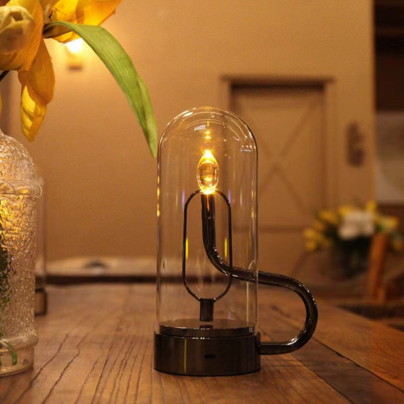FlameGlow – Elegant Portable Lighting Solution with Wireless Charging