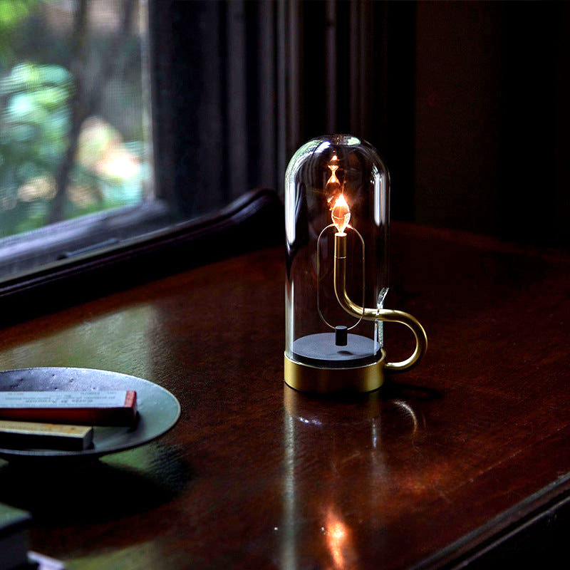 FlameGlow – Elegant Portable Lighting Solution with Wireless Charging