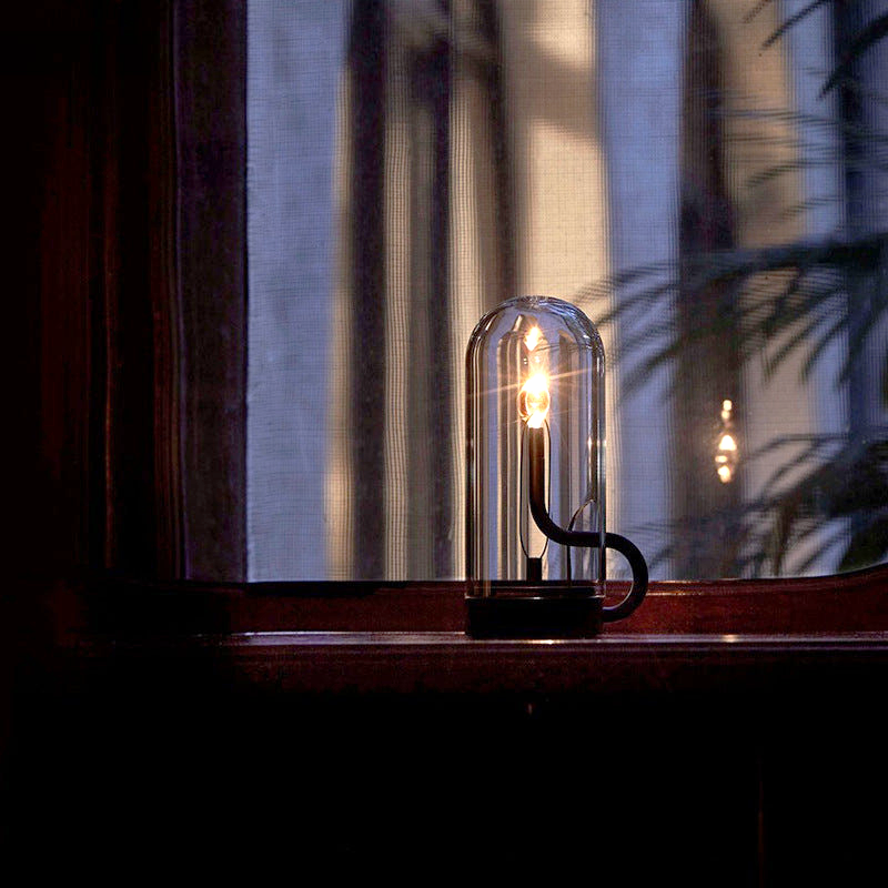 FlameGlow – Elegant Portable Lighting Solution with Wireless Charging