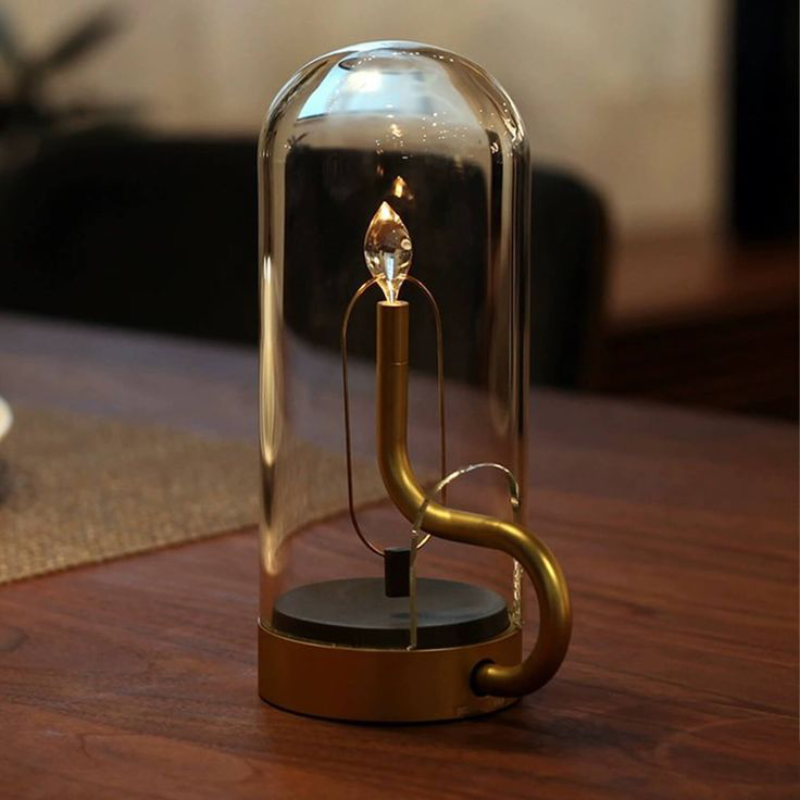 FlameGlow – Elegant Portable Lighting Solution with Wireless Charging