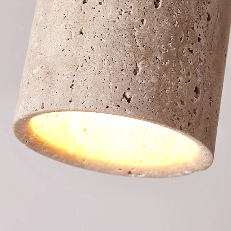 ÉclatPierre – Luxurious Travertine LED Ceiling Light for Hallway