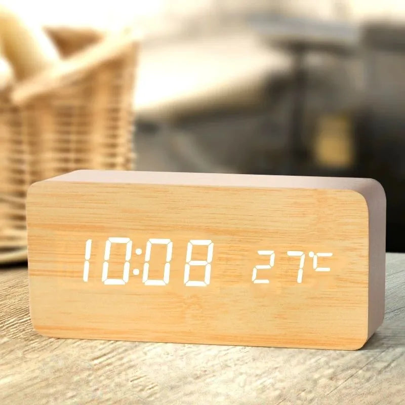 WoodTime – Natural Wood Digital Clock