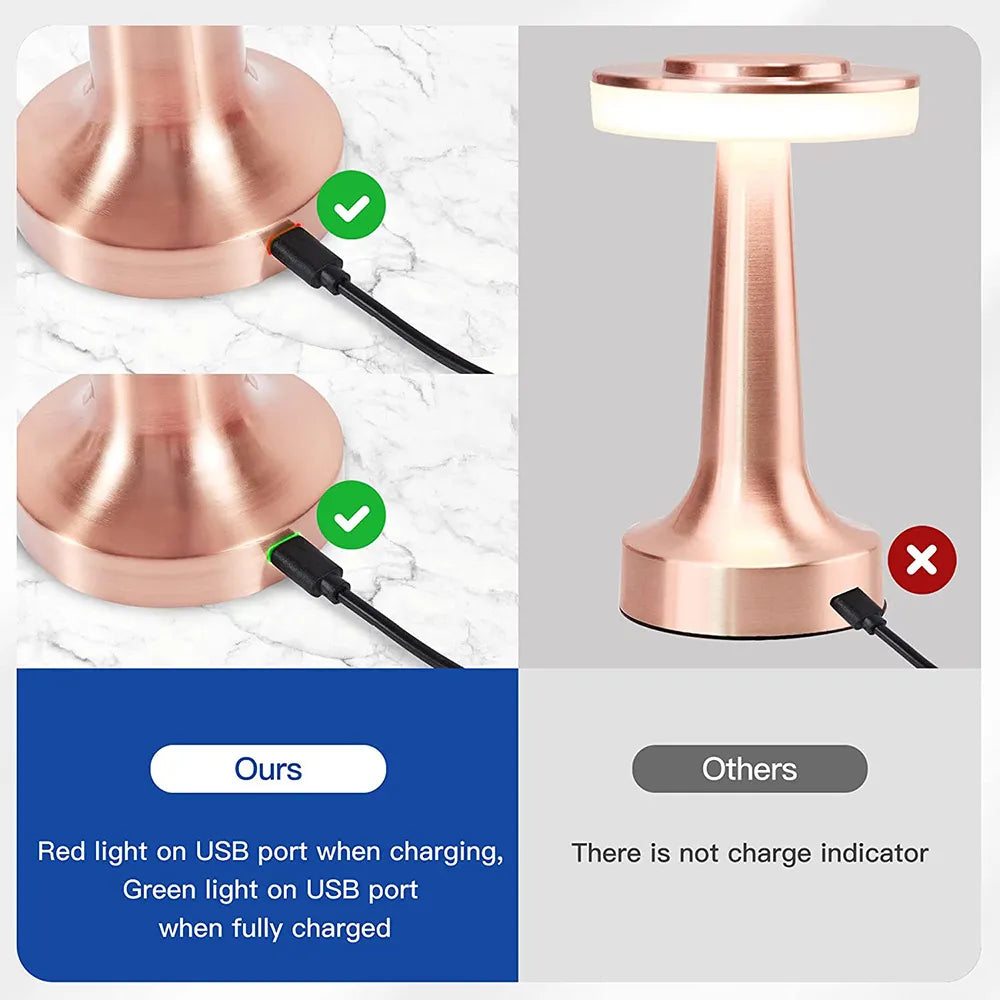 LumiCrest – Wireless Retro LED Table Lamp