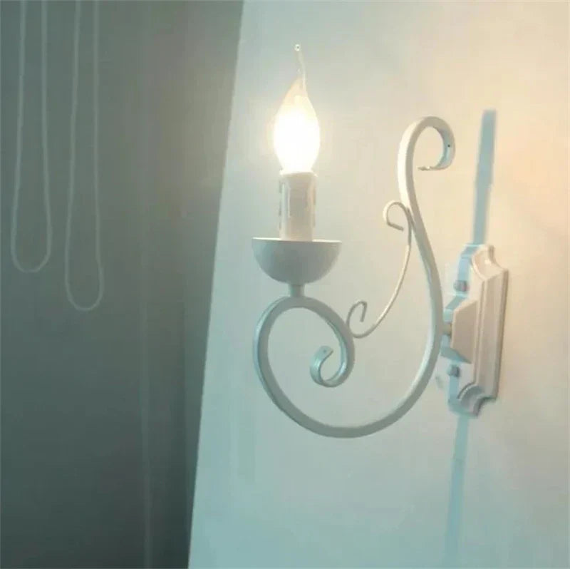 LuminousEra - White Wall Lamp with E14 Candle