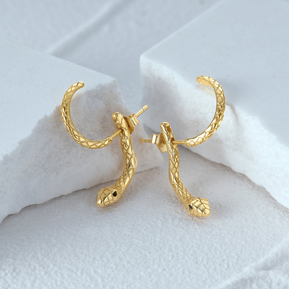 SerpentEdge Earrings - Elegant Slinky Earrings