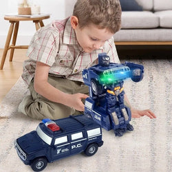 RoboPolice Leksak - Transformbar Polisbil och Robot för Barn
