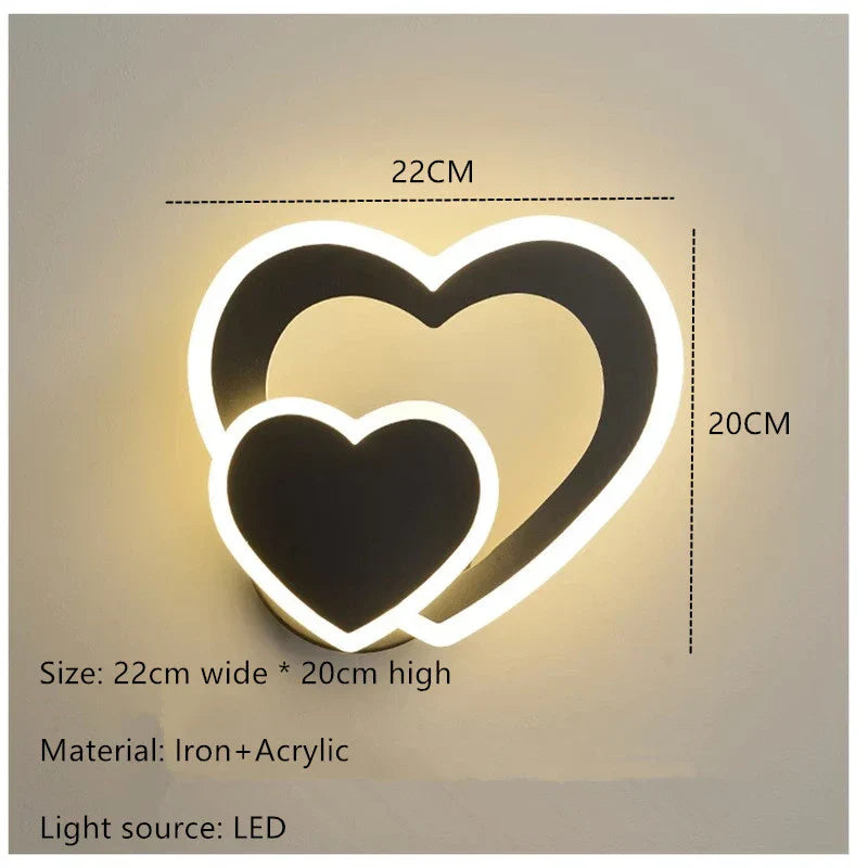 HeartGlow Vägglampa - Modern LED Belysning