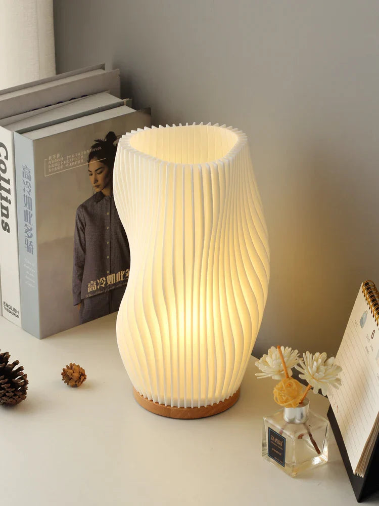 Frenchlight Table Lamp - Elegant Pleated Table Lamp in French Crème for Atmospheric Spaces