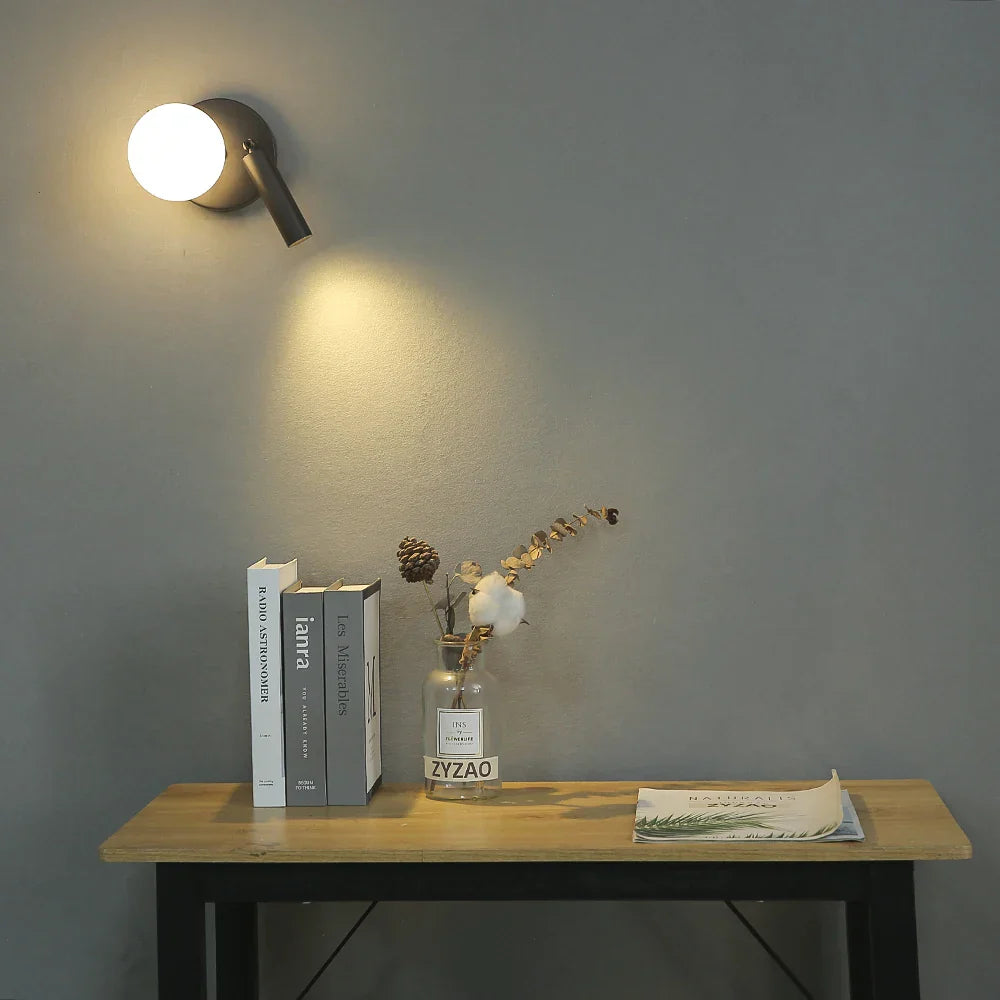 NordicLux - Rotating Glass LED Wall Lamp for Bedroom