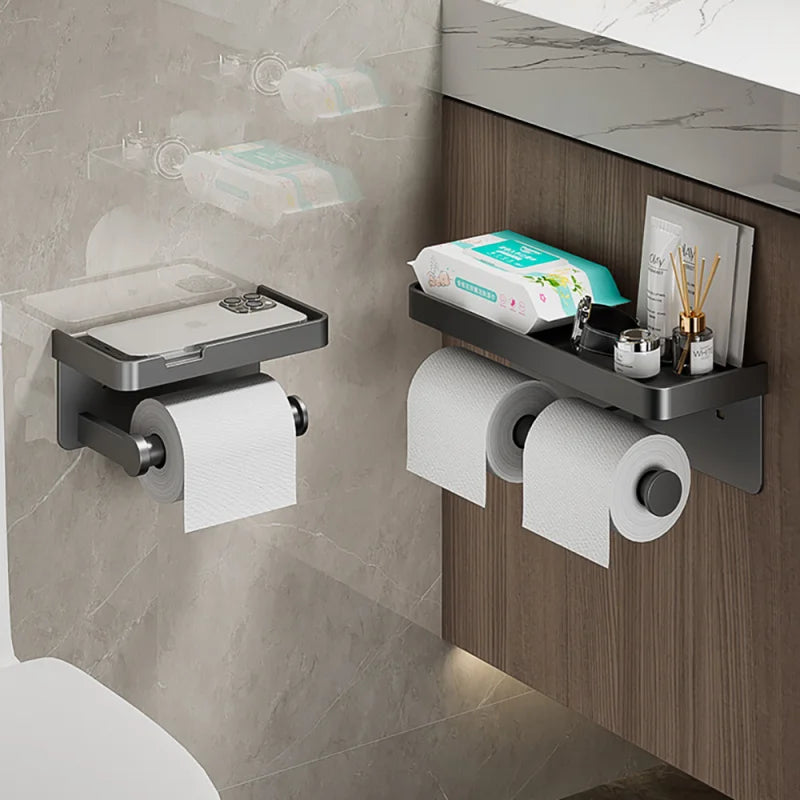 LuxeHold – Stylish Multifunctional Toilet Paper Holder