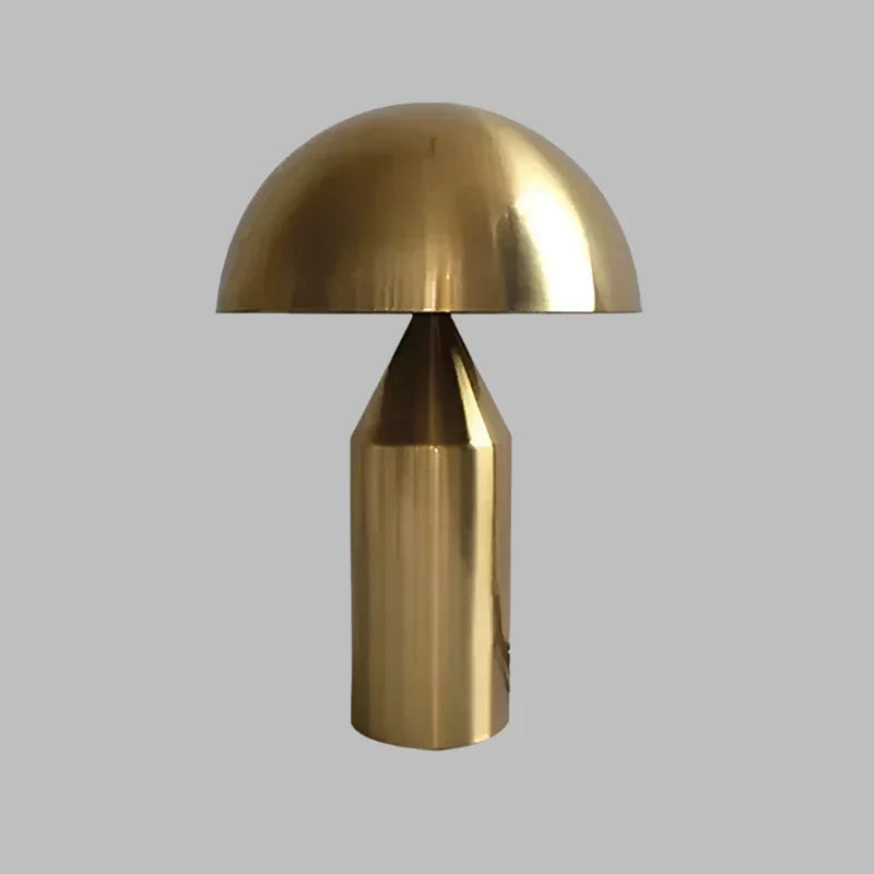 SleekMushroom – Scandinavian Minimalist Table Lamp in Gold