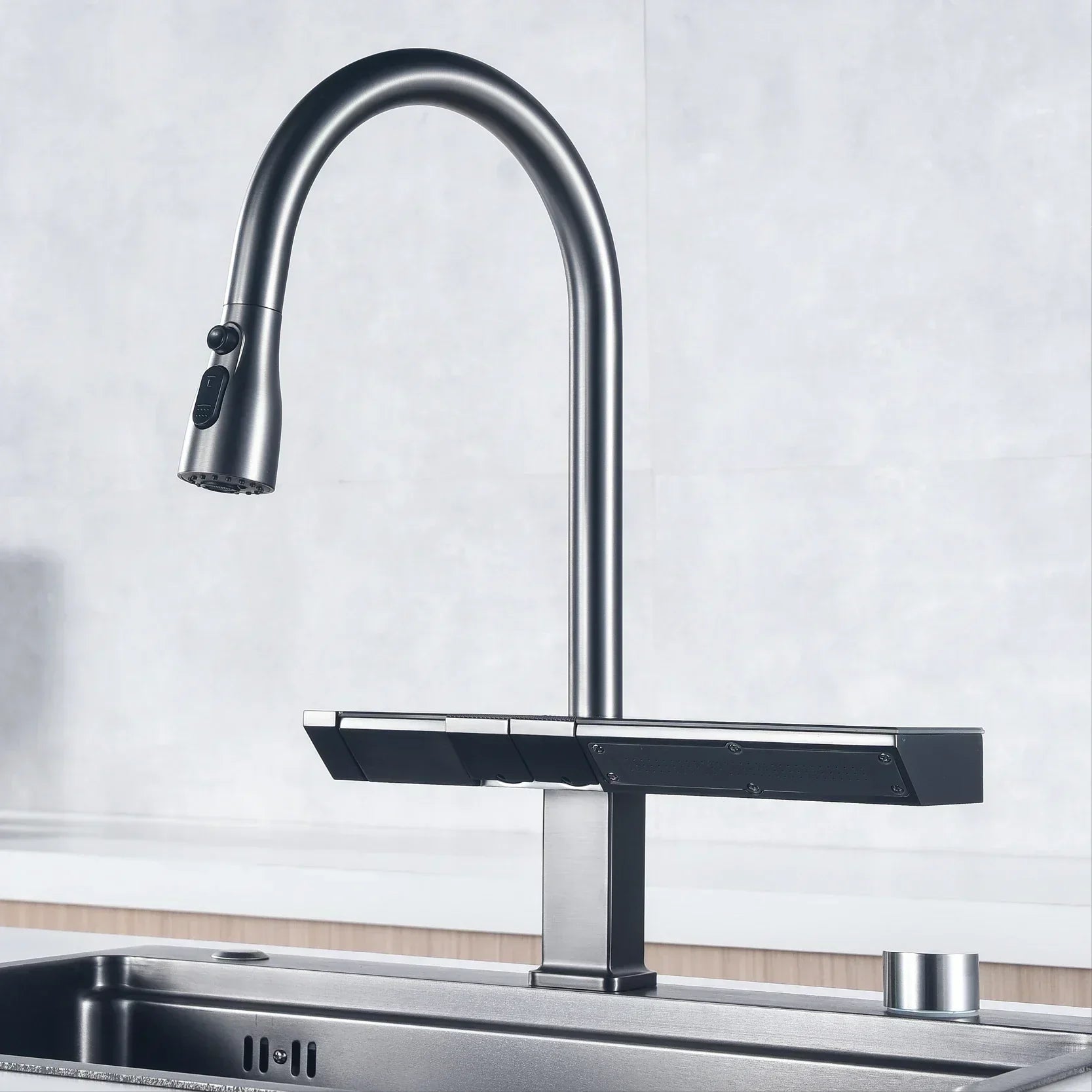 StyleStream Luxe – Modern Kitchen Handle with Digital Design