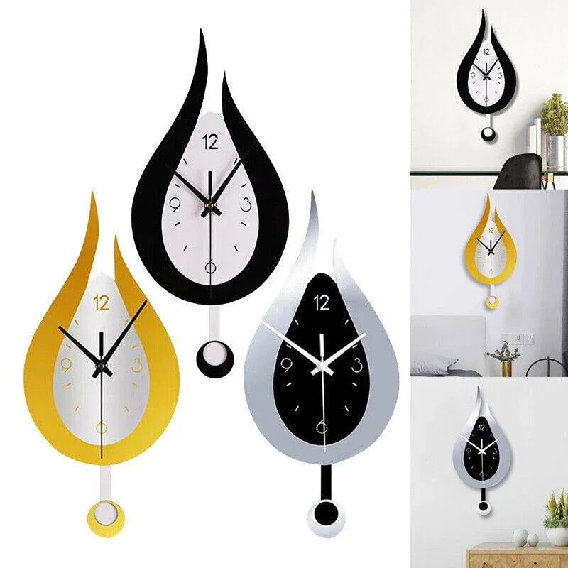WaterDrop Clock - Minimalist Pendulum Wall Clock