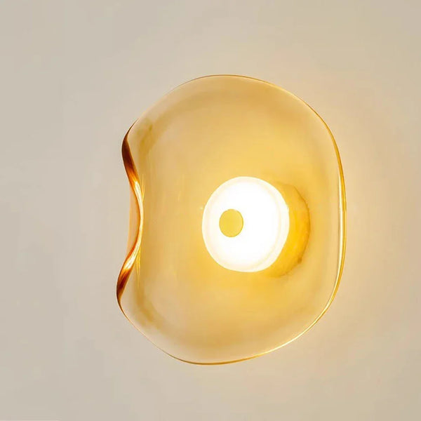 GlasLume - Modern LED Vägglampa för Sovrum