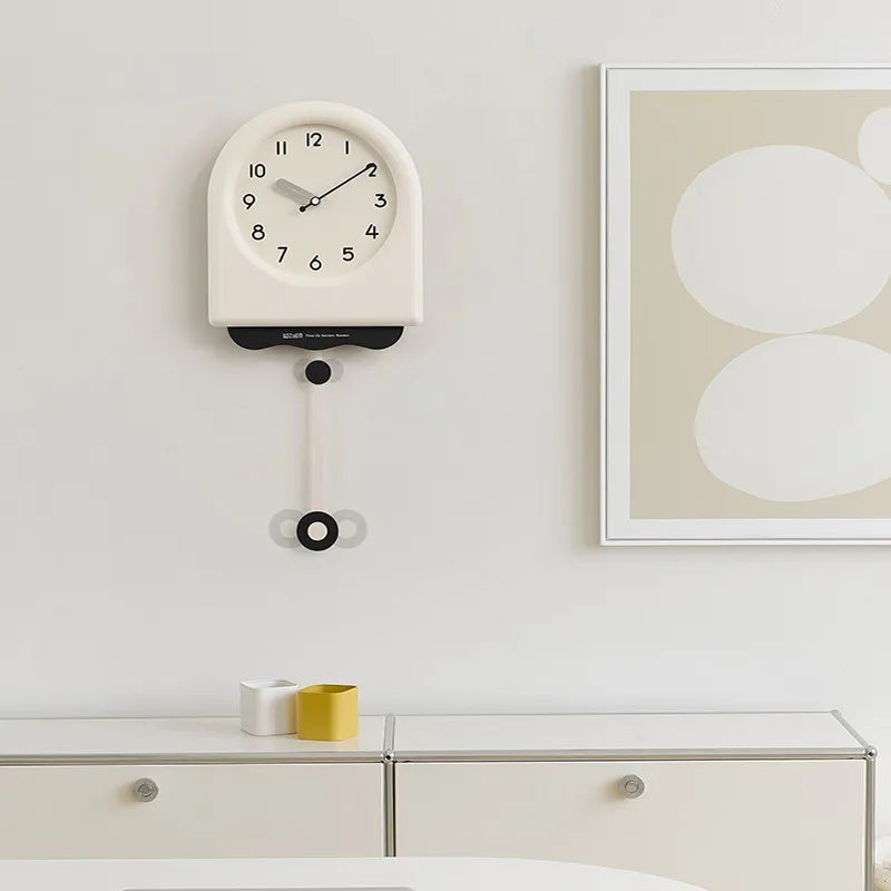 CremePendulum Clock - Korean Wall Clock with Modern Design
