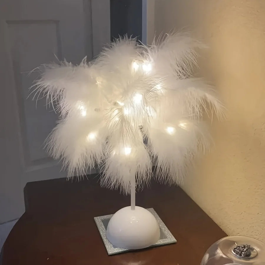 FeatherLuxe Lamp - Captivating Table Lamp for Warmth and Atmosphere