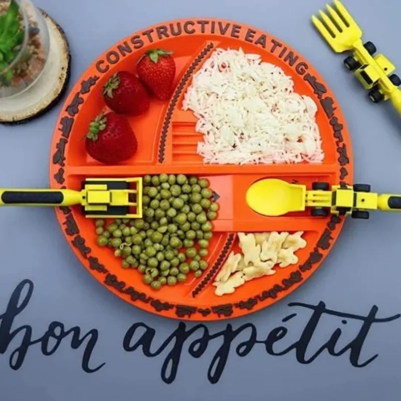 ConstructoFork - Large Children's Cutlery Set for Construction