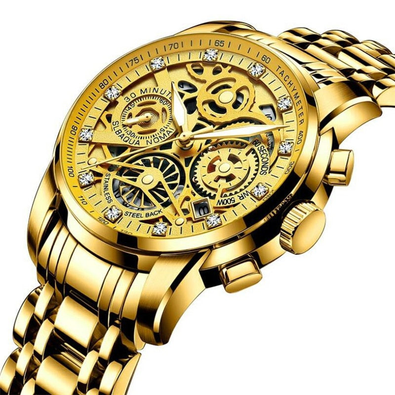 SkeletonWatch - Stylish Men's Watch with Black Design