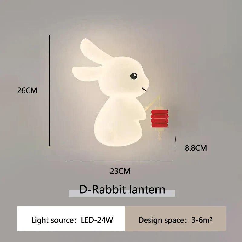 RabbitGlow Lampa - Lekfull LED Barn Vägglampa