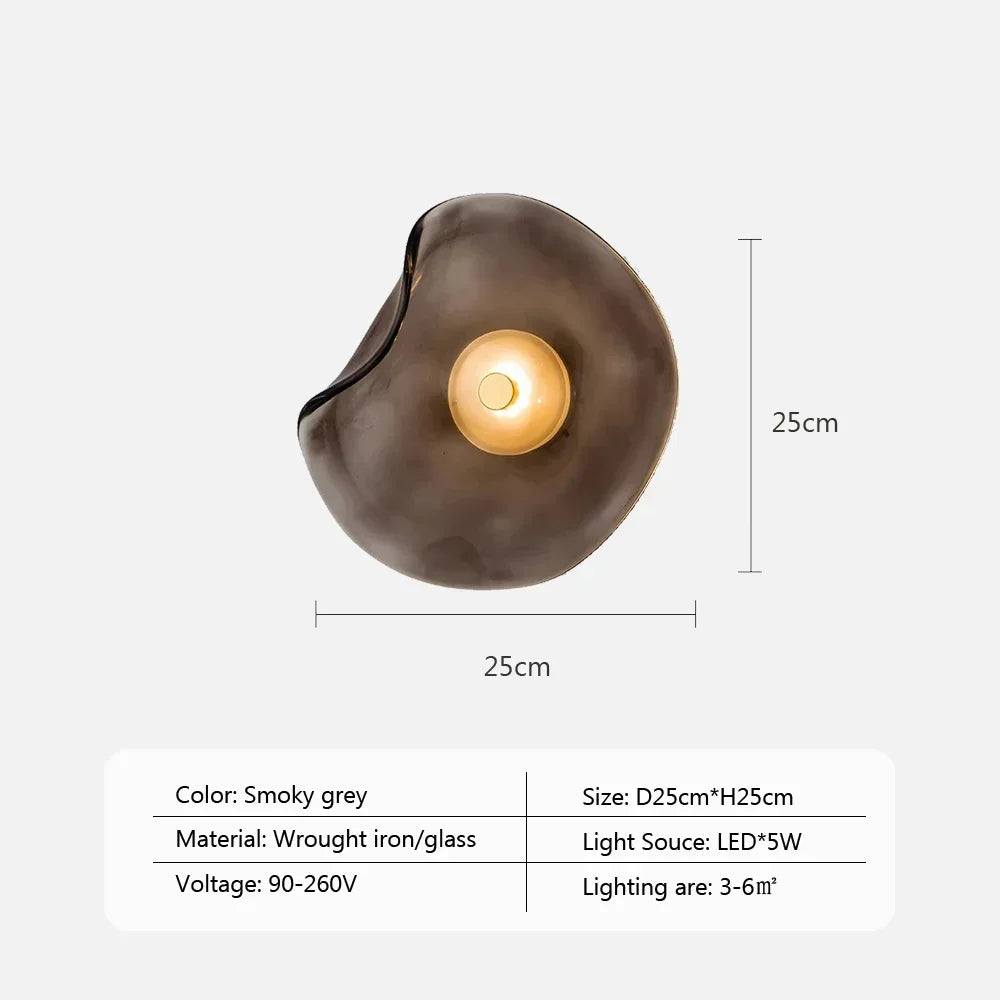 GlasLume - Modern LED Vägglampa för Sovrum