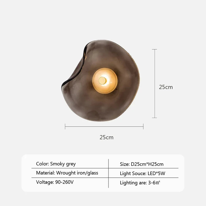 GlasLume - Modern LED Vägglampa för Sovrum