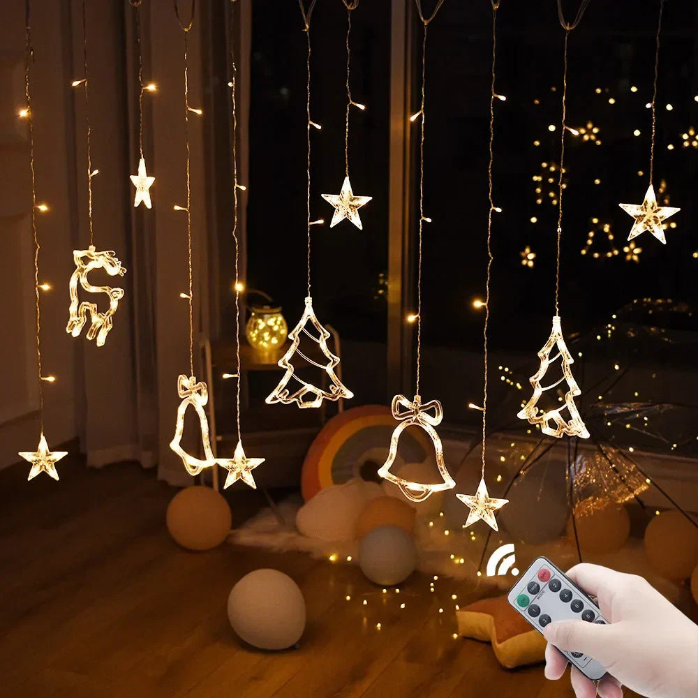 LumieresFestives Candle Lantern - Enchanting Stars and Moon Snake